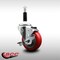 Service Caster 3.5'' SS Red Poly Swivel 7/8'' Expanding Stem Caster with Brake SCC-SSEX20S3514-PPUB-RED-TLB-78 - alternate 3